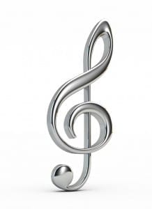 Silver treble clef