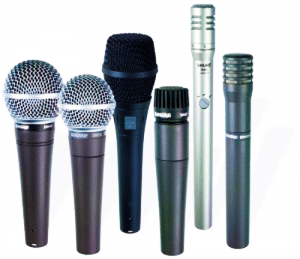 Audio recording microphones