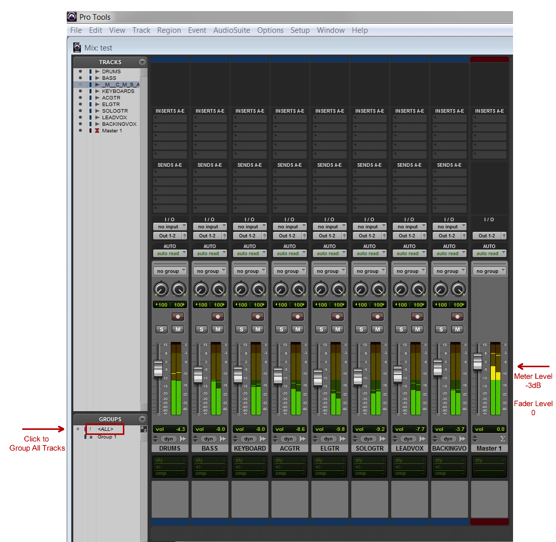 ProTools Levels for Mastering