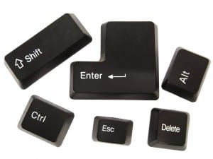 Black keyboard buttons