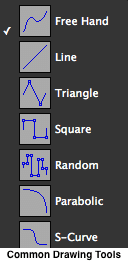 Common Drawing Tools for Volume Automation