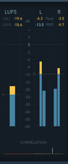 Example of Equipment for Setting Level (Loudness) in LUFS for Audio Engineering