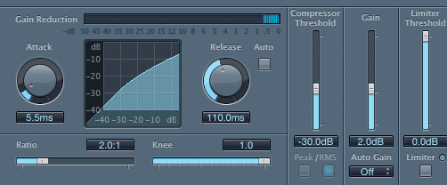 Drums Bus Compression Gain Reduction