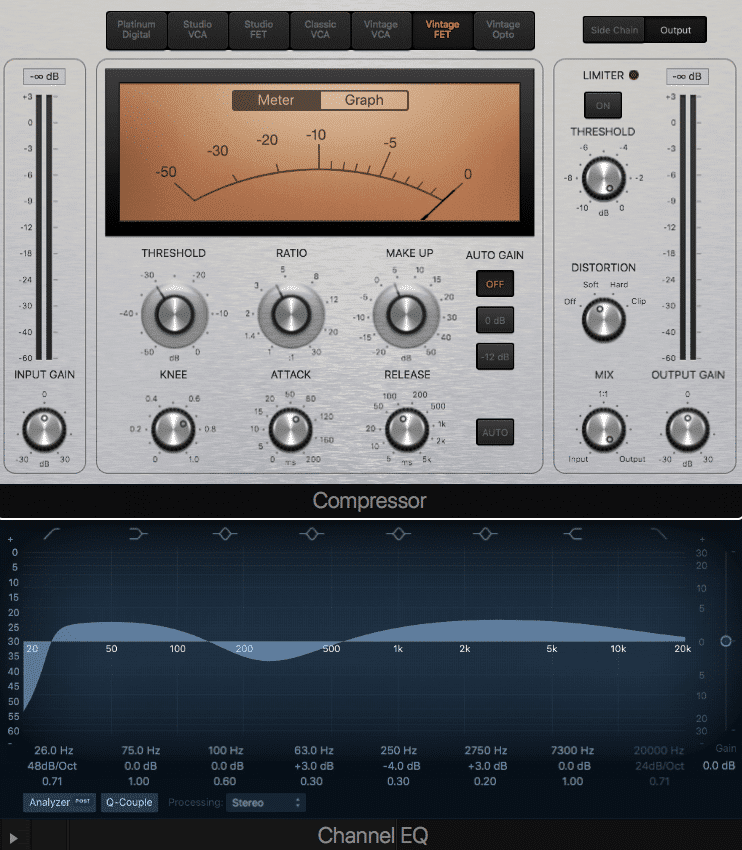 Compressor into EQ