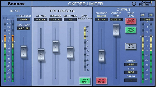 Sony Oxford v2 Mastering Limiter Plugin