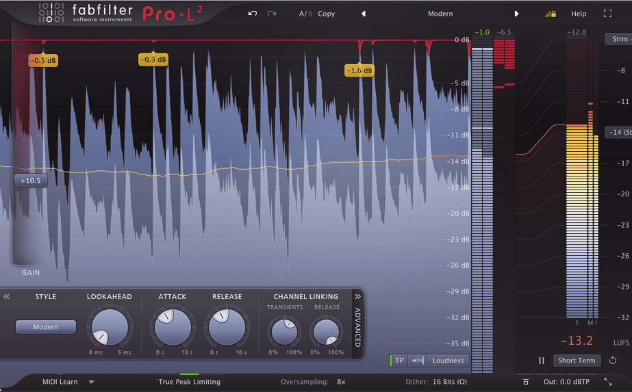 FabFilter Pro-L Mastering Limiter Plugin