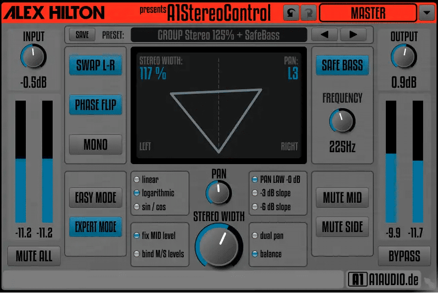 Alex Hilton A1 Stereo Control Free Plugin