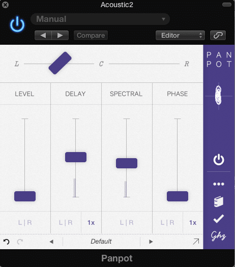 Although this panpot plugin isn't typically used in mastering, if mixing for vinyl, using this plugin excessively will cause issues later one.