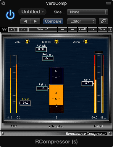 Use compression with a low threshold to compress the entire reverb signal