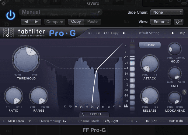 The FabFilter Pro G includes a 'Lookahead' function to improve transient response