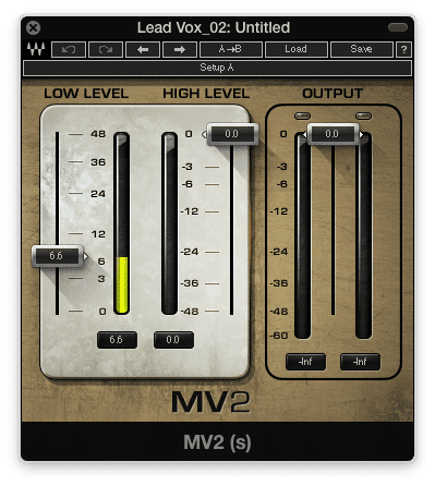 Subtly increase the quieter aspects of your vocal with a low level compressor