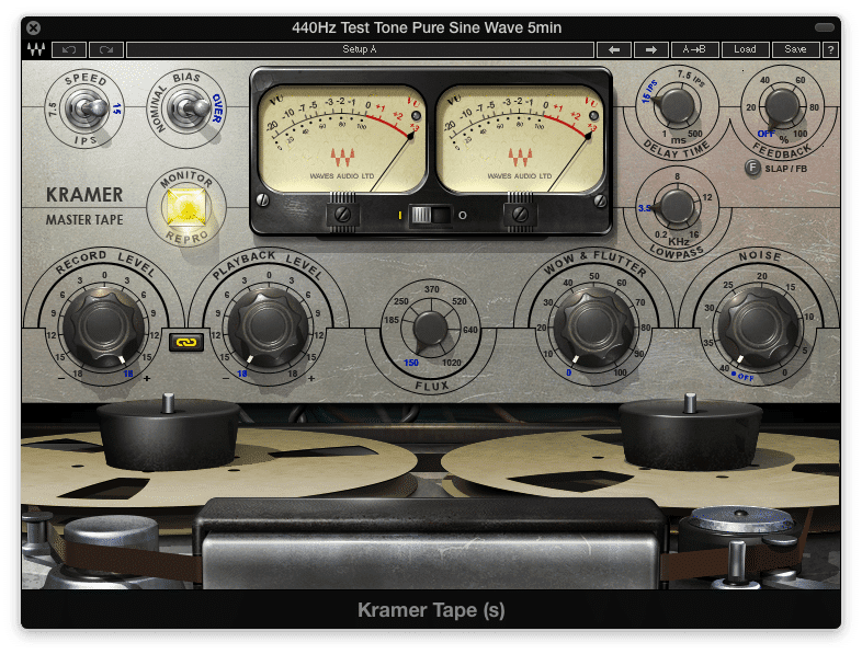 Increasing the input and decreasing the output results in a tape overdrive effect.