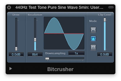 Degrading the bit depth causes quantization distortion.