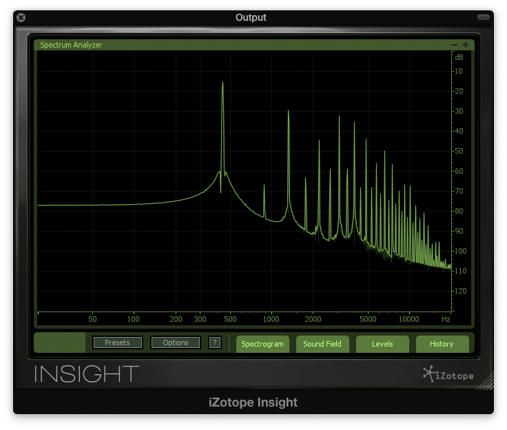 This shows the same tape distortion settings from before, but in combination with harmonic excitement.