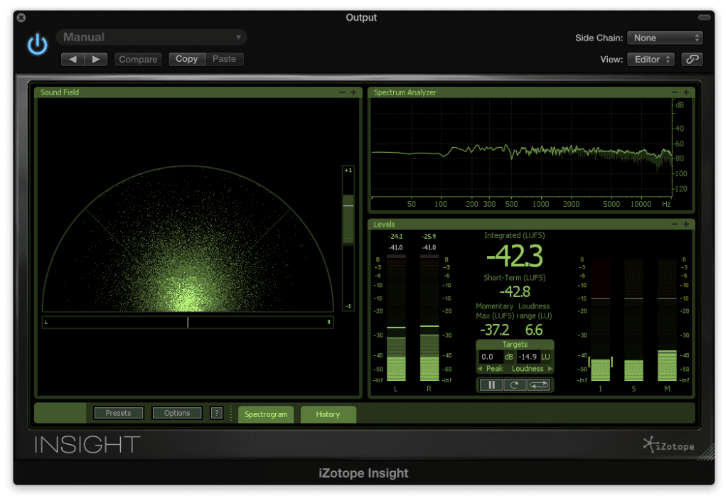 Notice everything cut out of the sound field. This is what using an 160 Kbps MP3 will leave out of your mix!