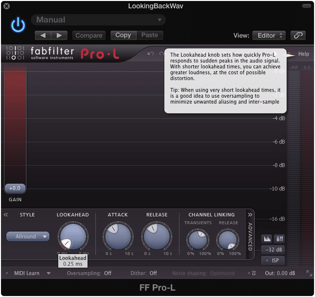 The description of the lookahead function is both comprehensive and helpful