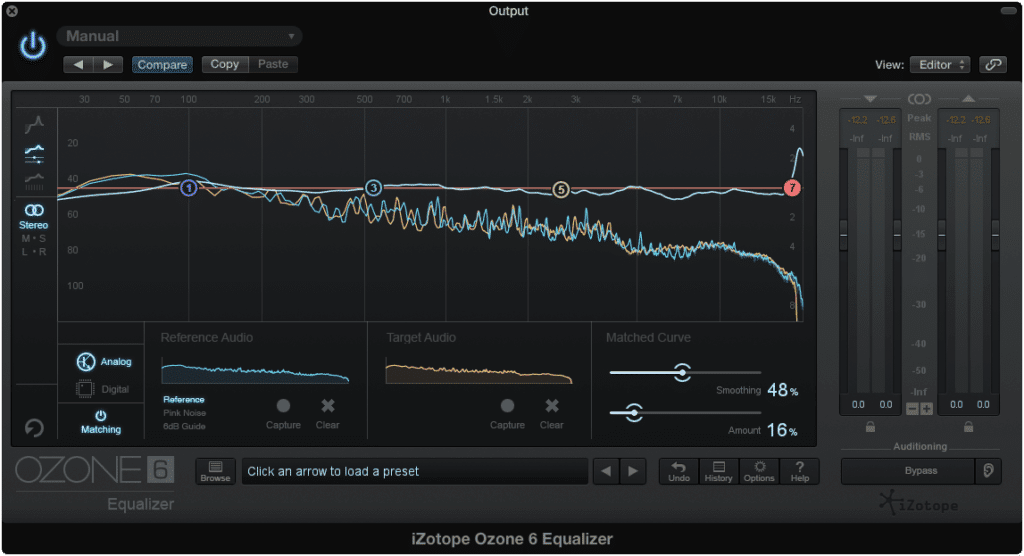 The smoothing function is a combination of Q adjustment and the number of bands.