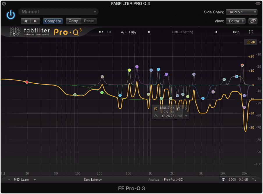 Bands can range from 1 to 24.