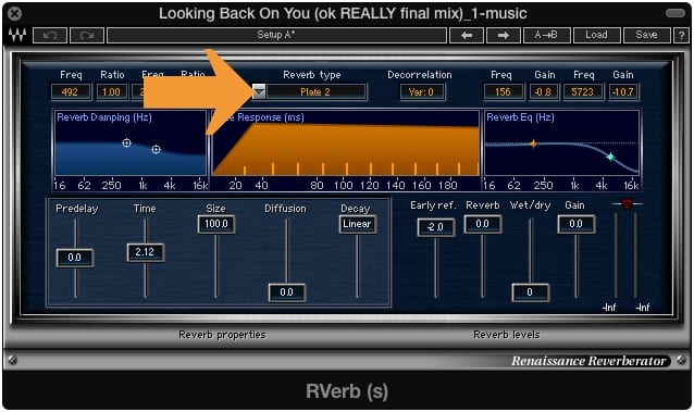 Changing a reverb's type changes the reflection arrival time.