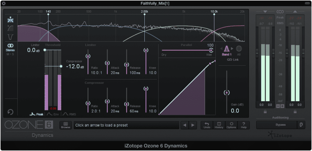 Use a multi-band compression instead of a limiter.