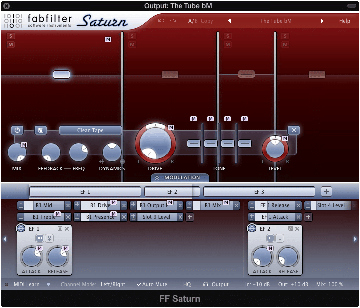 Using plugins allows for an easy settings recall.