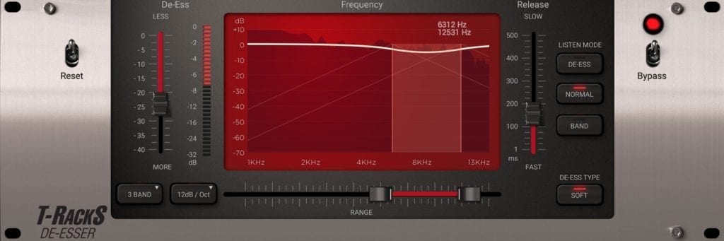 Straightforward functionality, multiple listen modes, and soft-knee de-essing make this a fantastic option for attenuating sibilance.