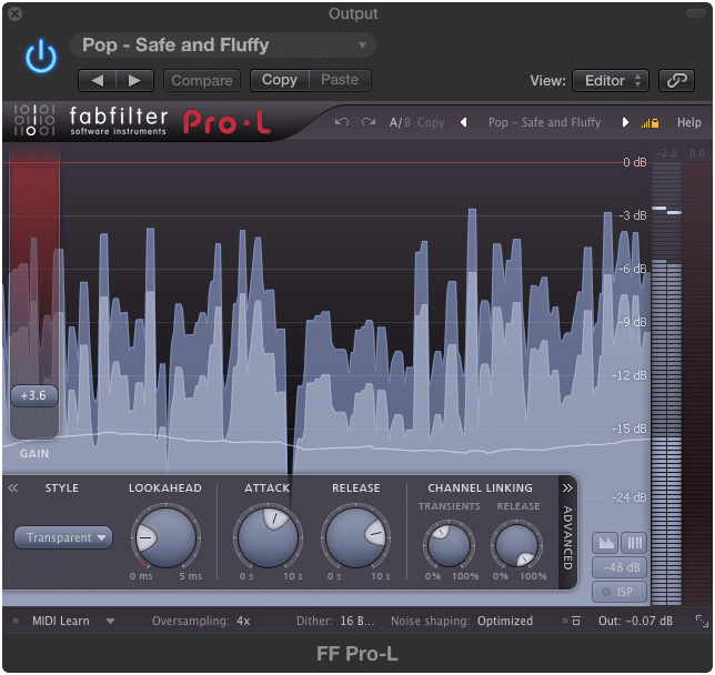 It's possible to use a limiter just for gain, not for truncating a signal.