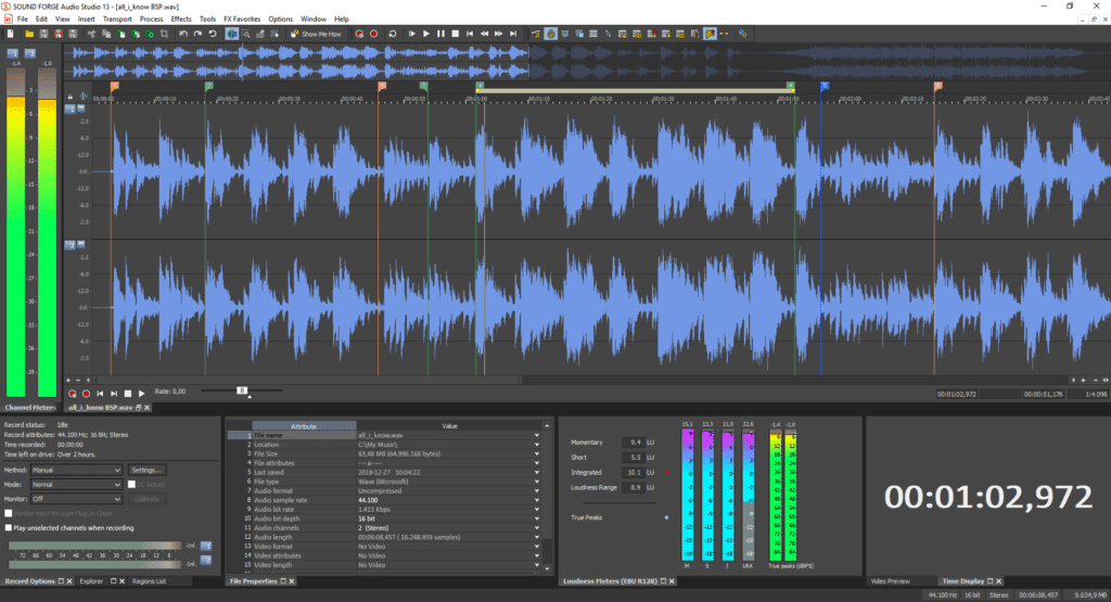 Sound Forge supports an unprecedented sampling rate of 768kHz.