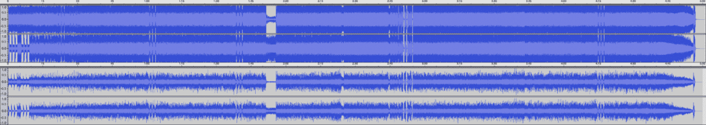 Here is a waveform of an incredibly loud master. You can see the lake of dynamics.