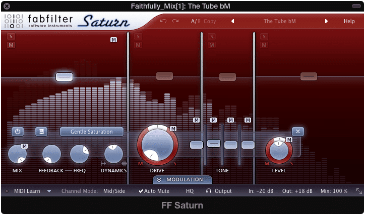 Tube distortion creates even harmonic generation