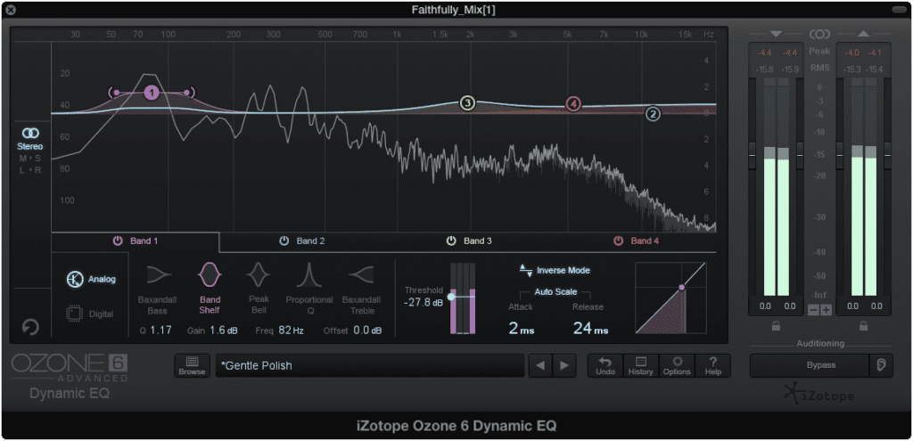 Dynamic Equalization allows for frequency-specific expansion
