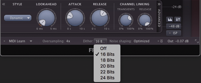 Some limiters also include dithering.