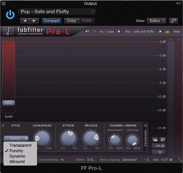 The FabFilter Pro-L offers versatile settings, making it a viable option for multiple genres.