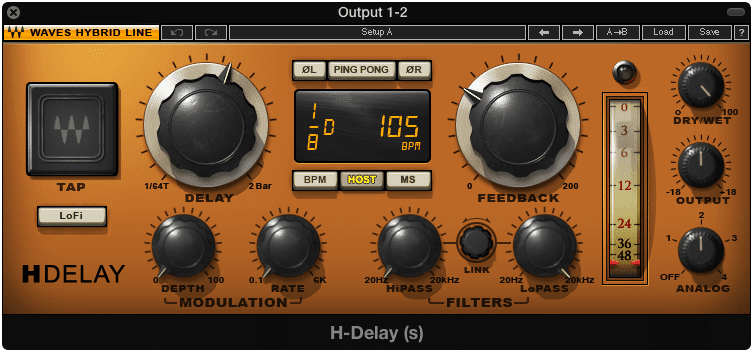 Delays like this one aren't used in mastering, but other temporal effects are.