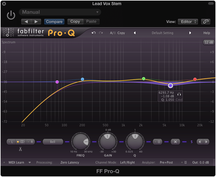 Stem mastering allows for the exact problem to be fixed, without affecting other aspects of the mix.