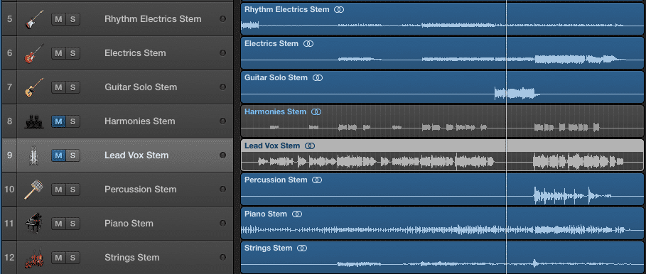 Alternative versions of a song can easily be created during stem mastering.