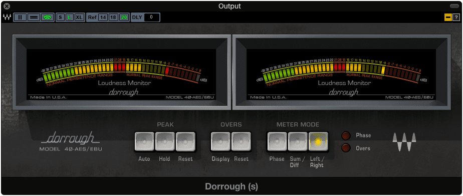 This Waves Dorrough meter is a versatile VU meter.