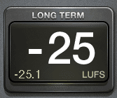 Long term or integrated LUFS is measured over time.