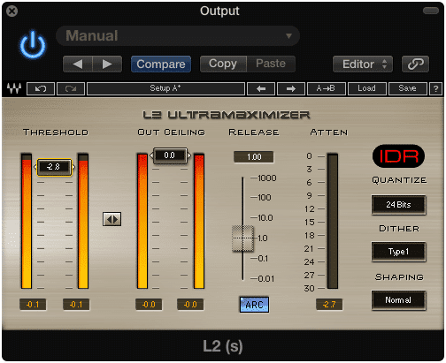 Be careful when using limiters not to destroy your dynamic range.