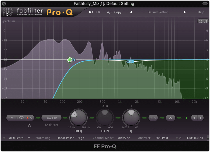 When equalizing a stereo master, you must keep in mind that you're affecting all instrument groups within that range.
