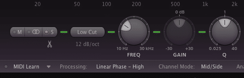 Many modern plugins are capable of separating a signal into mid/side. 