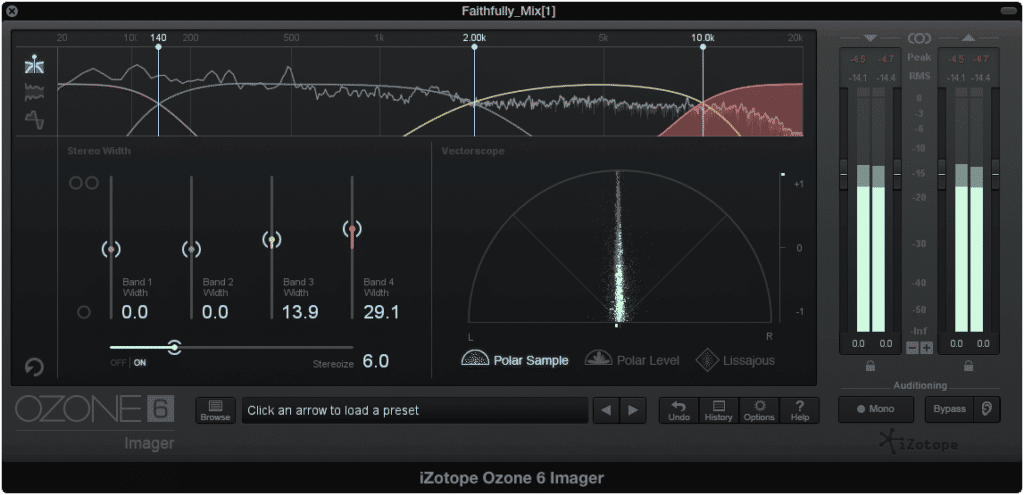 Multiband stereo imagers allow for frequency-specific imaging.