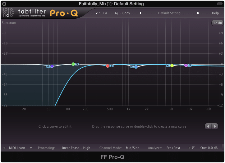 It's best to attenuate undesired frequencies before amplification.