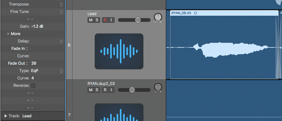 To control sibilance during editing, simply use clip gain.