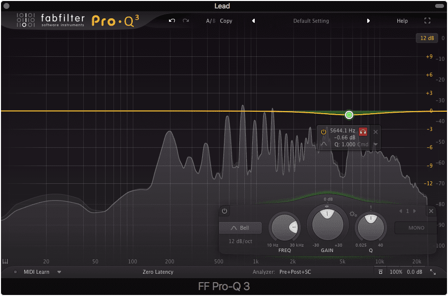 The 'Solo' function allows you to be certain you are affecting the correct frequencies.