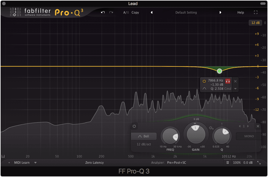 Adjust the Q to pinpoint the correct frequencies.