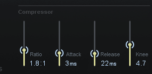 Set a quicker attack and release for sibilants.