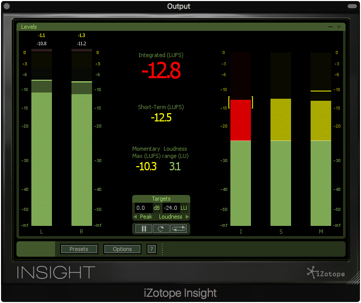 Use an integrated LUFS meter to measure your master
