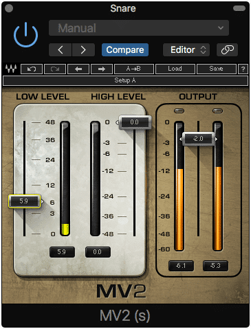 This yellow bar will demonstrate how the signal is amplified and then attenuated when the transient occurs.