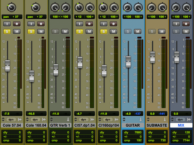 Phase relationships alter how instruments sound when played together, as opposed to when they are played alone. A full mix should be played when altering even just one instrument.